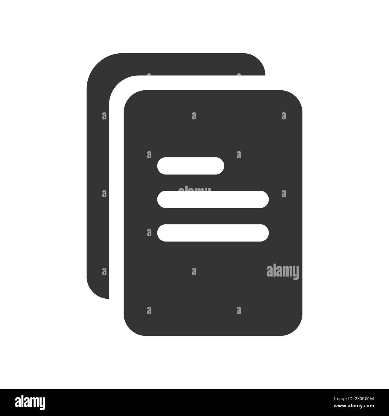 File icona del vettore glifo isolata Illustrazione Vettoriale