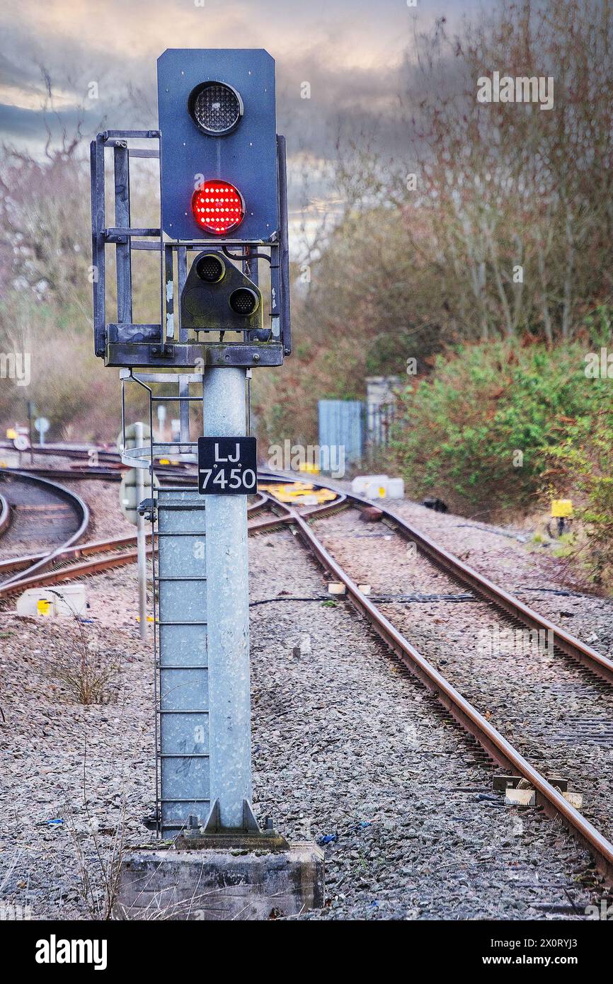 Rete ferroviaria britannica linea ferroviaria pendolare per passeggeri West Midlands Englasnd UK Foto Stock
