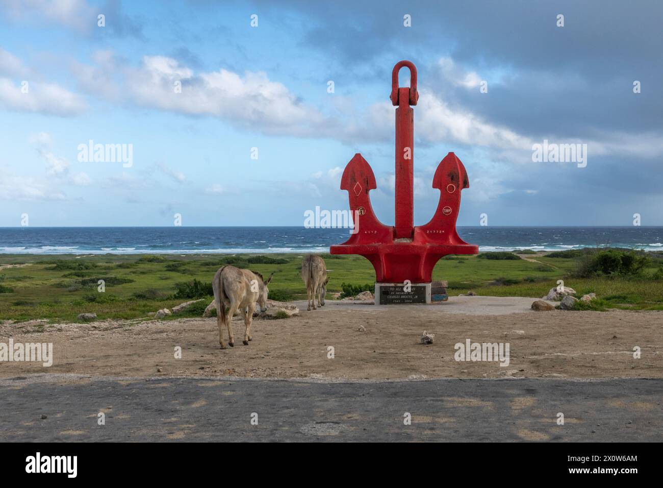 Memoriale dei marinai - colonia Lago Aruba - Anchor Foto Stock