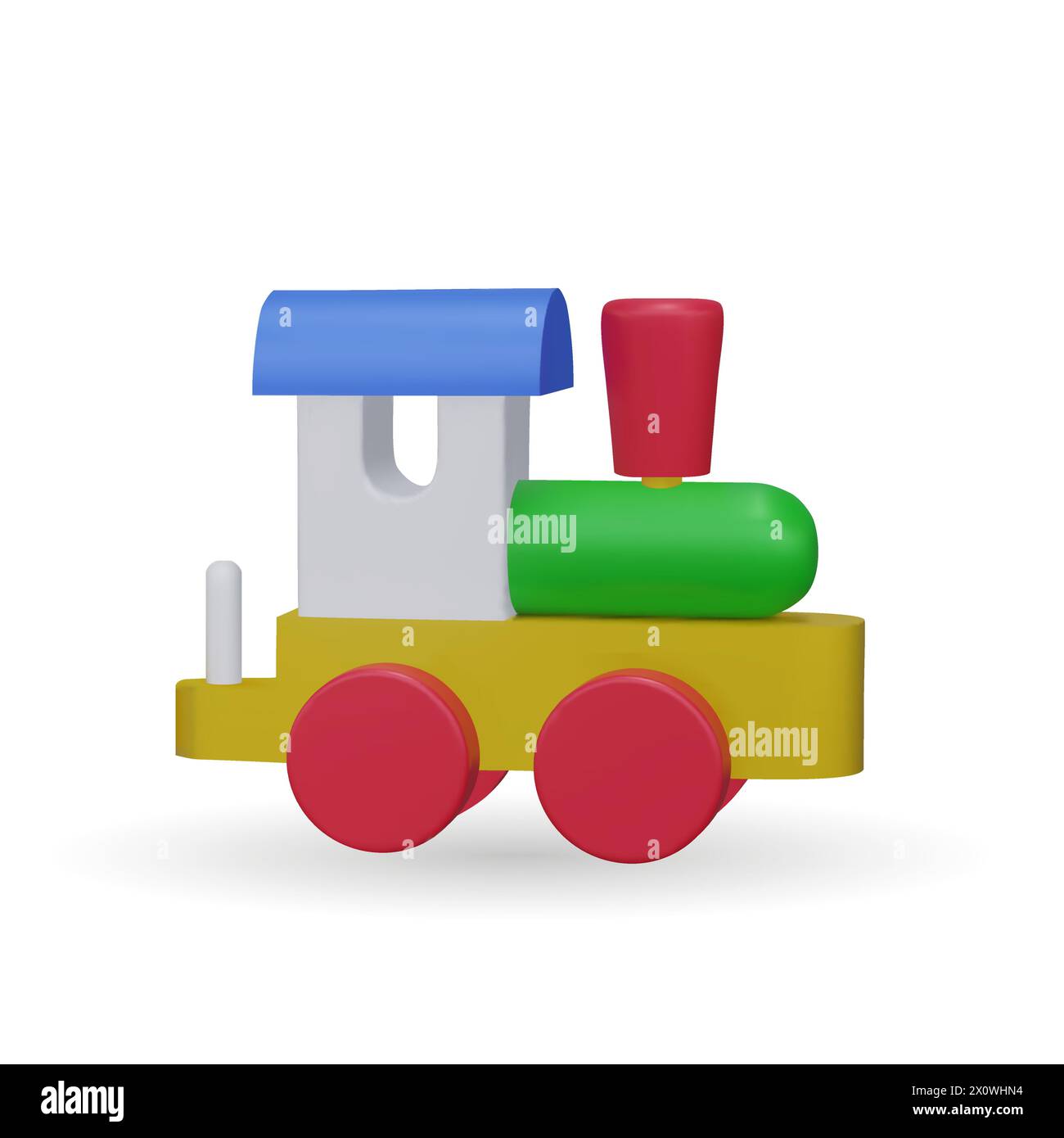 trenino giocattolo 3d. Illustrazione vettoriale. Treno di giocattoli per bambini, locomotiva su rotaie. La maggior parte dei giocattoli classici del passato. Illustrazione Vettoriale trenino giocattolo 3d. Illustrazione vettoriale. Treno di giocattoli per bambini, locomotiva su rotaie. La maggior parte dei giocattoli classici del passato. Illustrazione Vettoriale