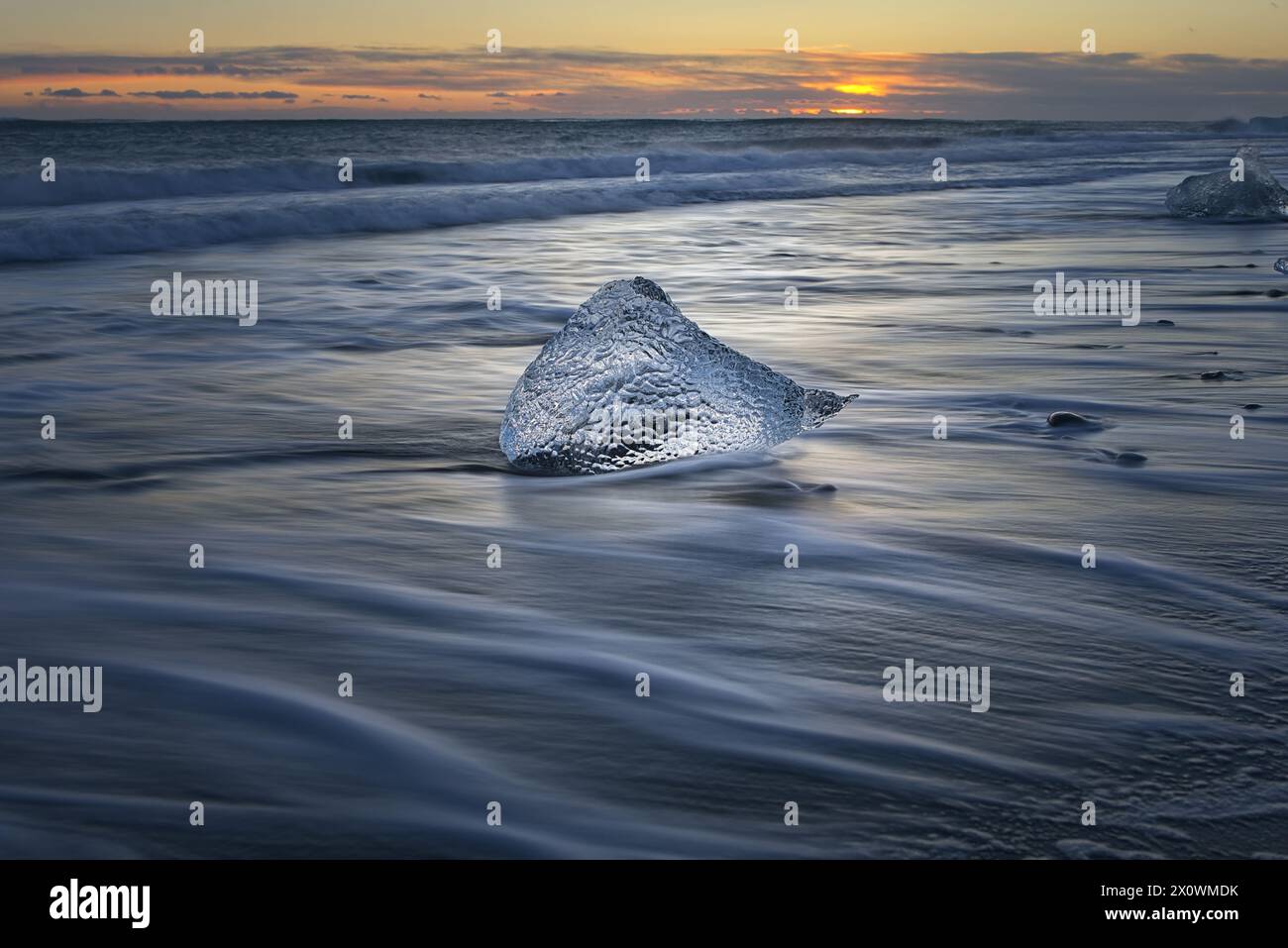 Jökulsárlón, Diamond Beach, Islanda Foto Stock