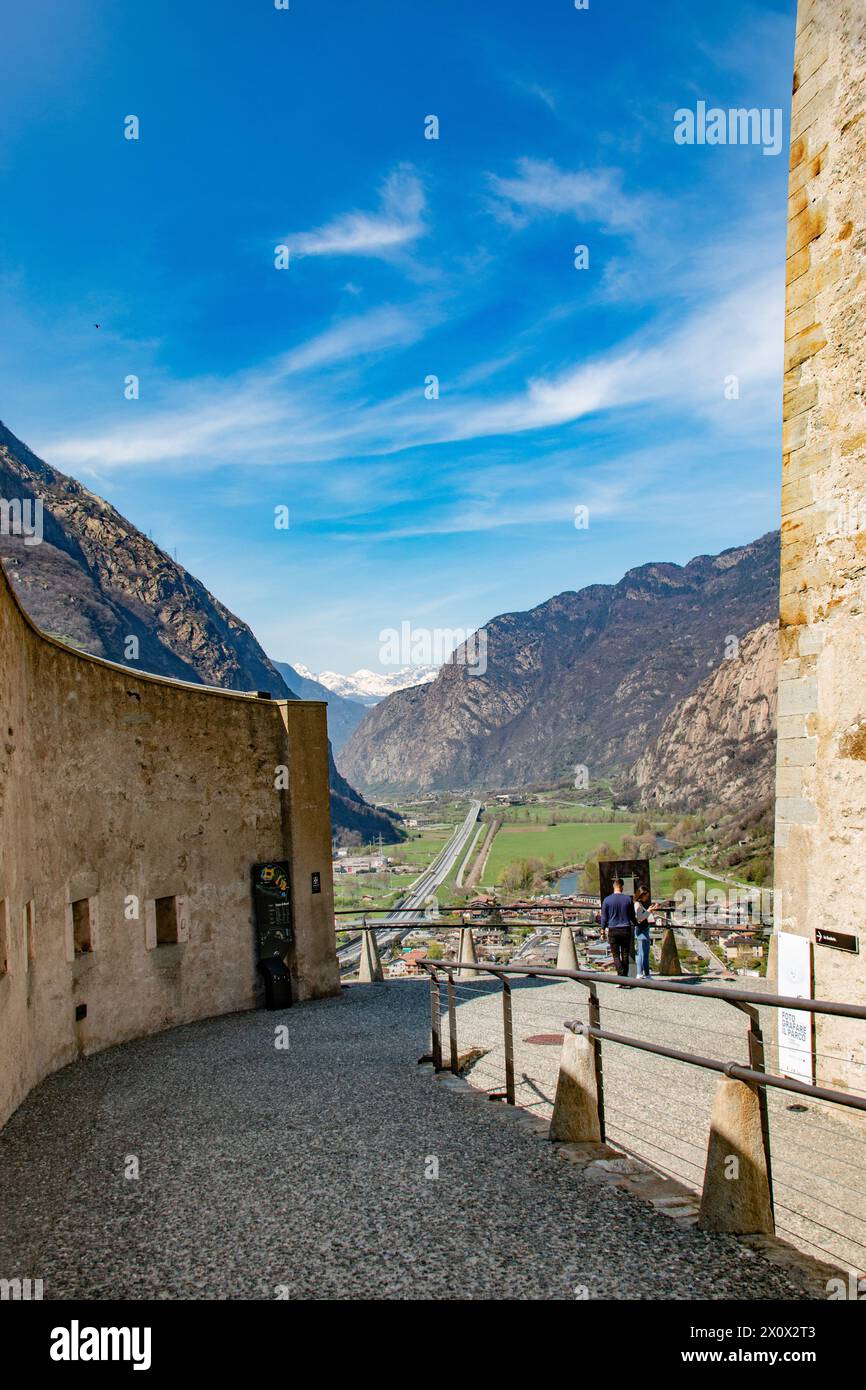 Forte di Bard, Valle d'Aosta, Piemonte, Italia (forte Bard) Foto Stock