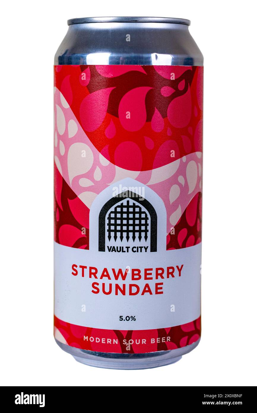 Caveau City Brewing - Sundae di fragole - birra acida moderna - 5,0% abv Foto Stock