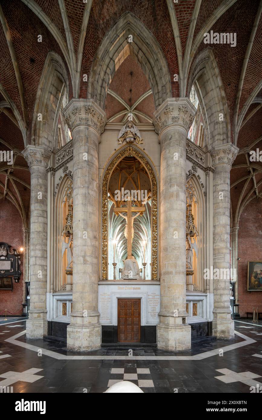 Gent, Sint-Michielskerk, Sankt Michael, Chorumgang Foto Stock