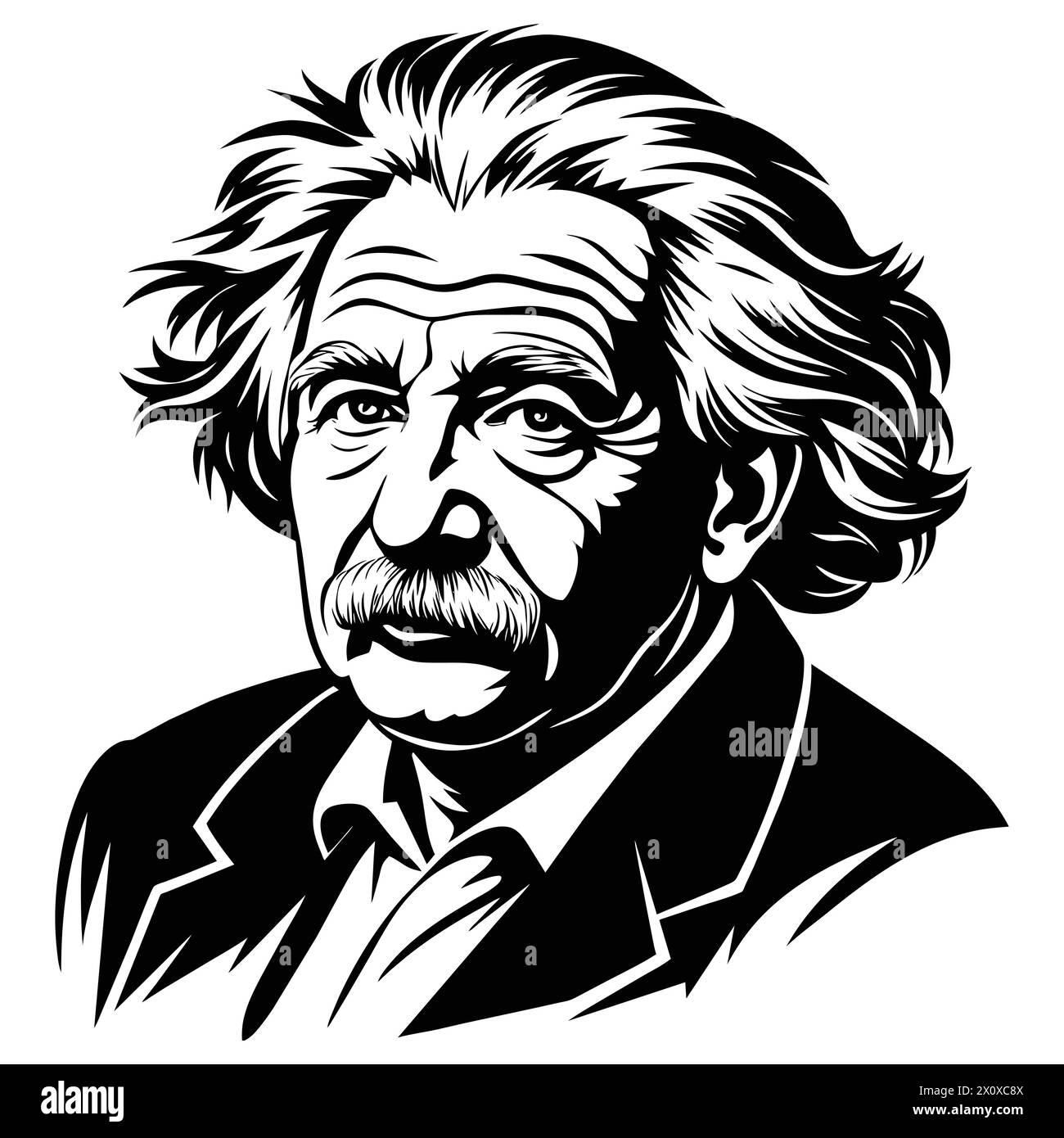Albert Einstein-'Genius Scientist Albert Einstein Vector Illustration' Illustrazione Vettoriale
