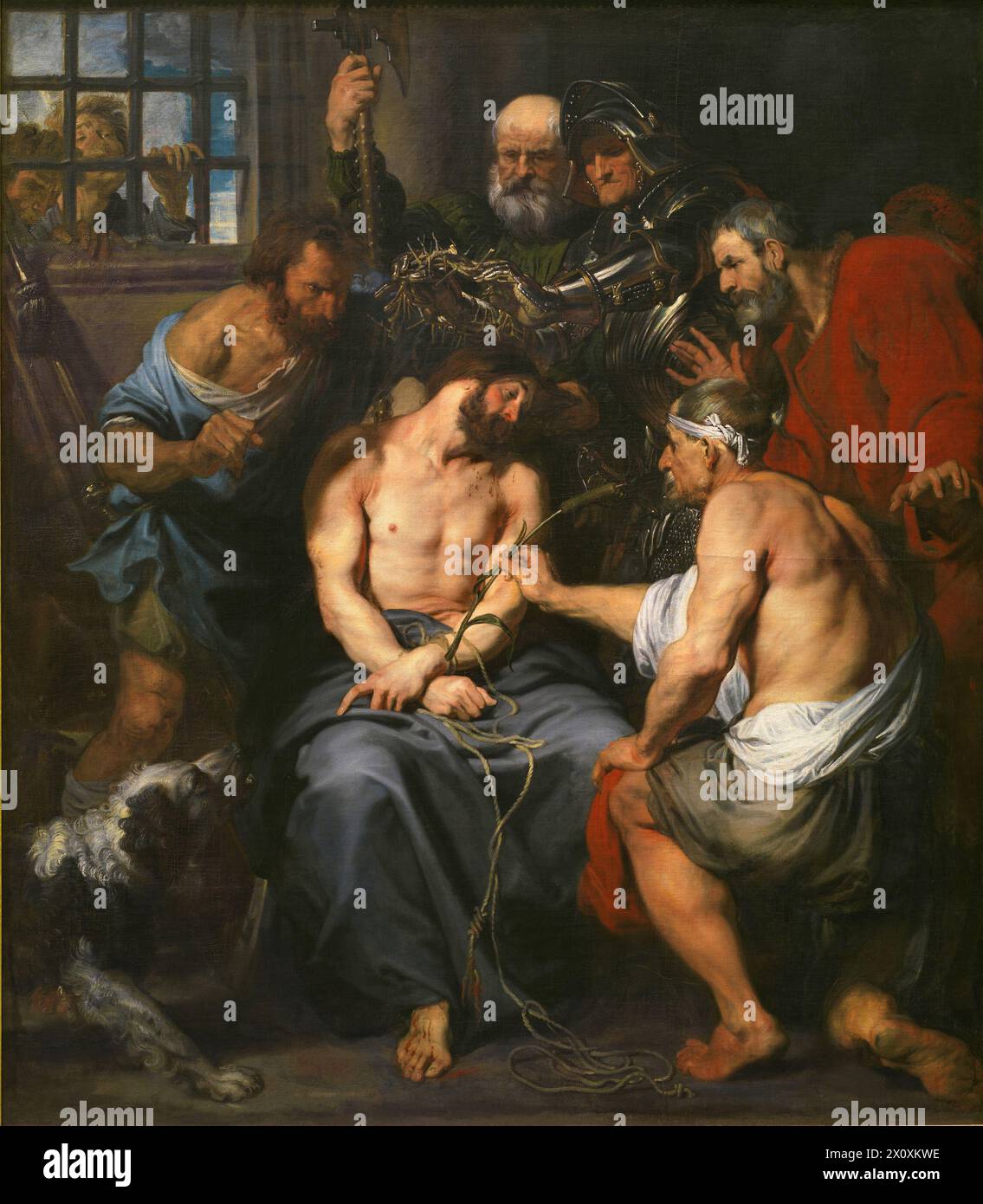 The Crowning with Thorns è un dipinto del 1618–1620 di Anthony van Dyck. Foto Stock