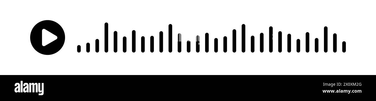 Onda sonora. Equalizzatore, onde audio, segnale radio, musica. Registrazione. Illustrazione clipart vettoriale Illustrazione Vettoriale