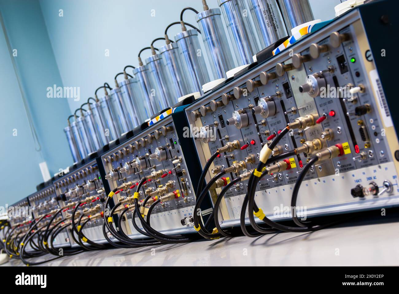 Elettronica di conteggio a scintillazione, VT Group Environmental Laboratory Foto Stock