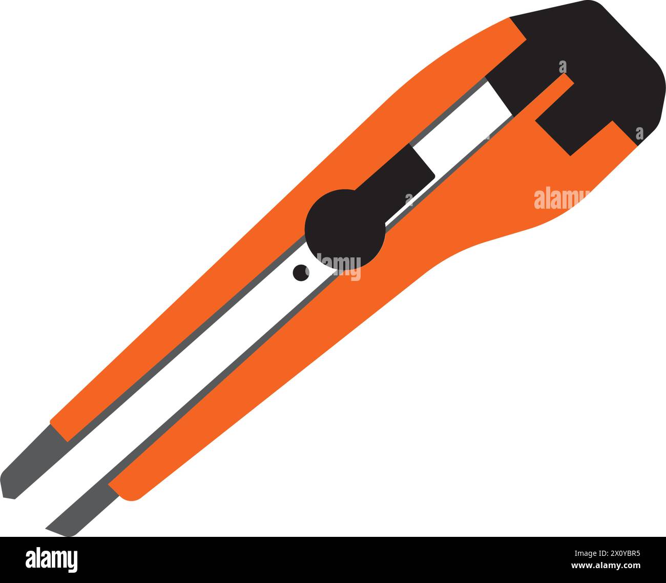 coltello taglierina - modello di disegno vettoriale icona cancelleria Illustrazione Vettoriale