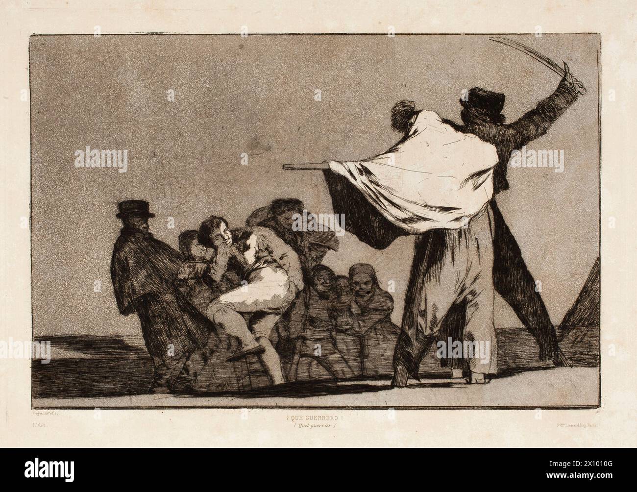 Los disparates (le follie), noto anche come Proverbios (Proverbi) o Sueños (sogni), è una serie di stampe in acquatinta e acquatinta, con ritocco in punta di secco e incisione, create dal pittore e incisore spagnolo Francisco Goya tra il 1815 e il 1823 Foto Stock