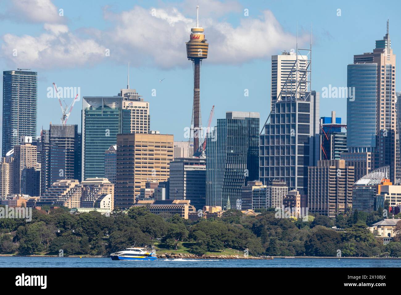 Quartiere finanziario centrale di Sydney con grattacieli alti, paesaggio urbano e skyline, New South Wales, Australia Foto Stock