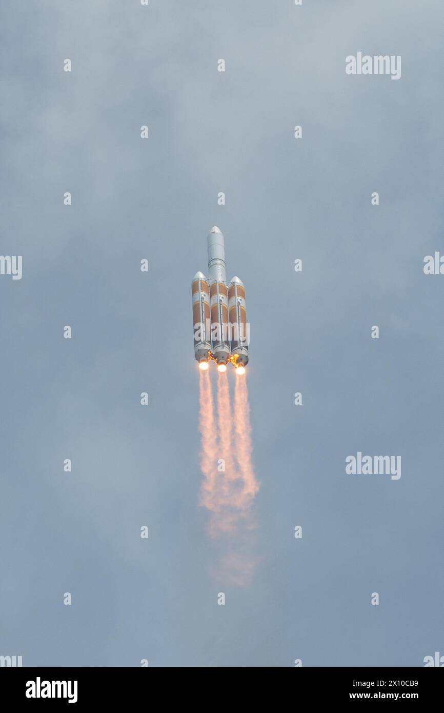 Lancio finale di Delta IV Heavy Foto Stock