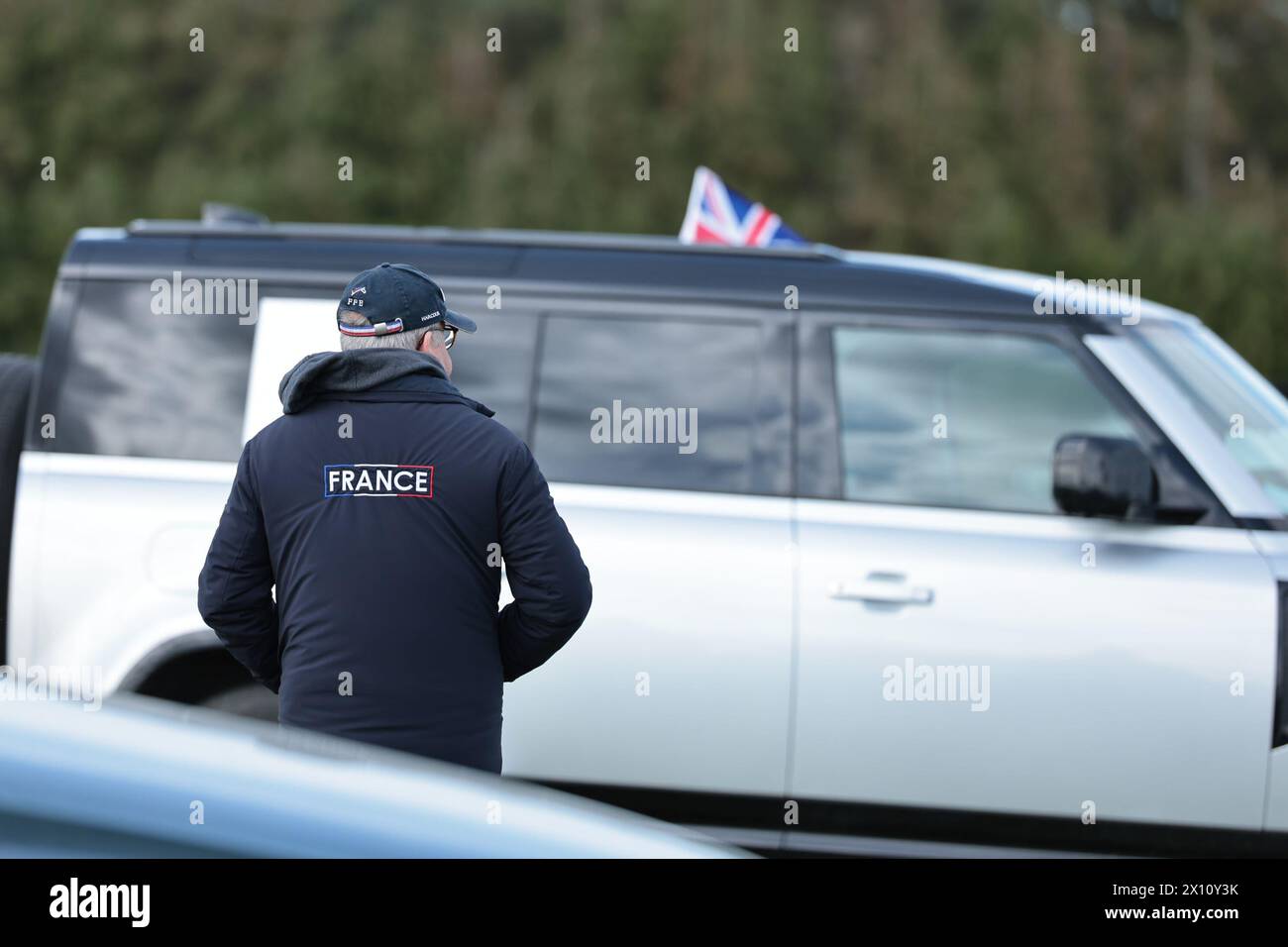 Burnham Market, Norfolk, Regno Unito. 14 aprile 2024. Francia al Burnham Market International Horse Trials il 14 aprile 2024, Burnham Market, Regno Unito (foto di Maxime David Credit: MXIMD Pictures/Alamy Live News Credit: MXIMD Pictures/Alamy Live News) Foto Stock