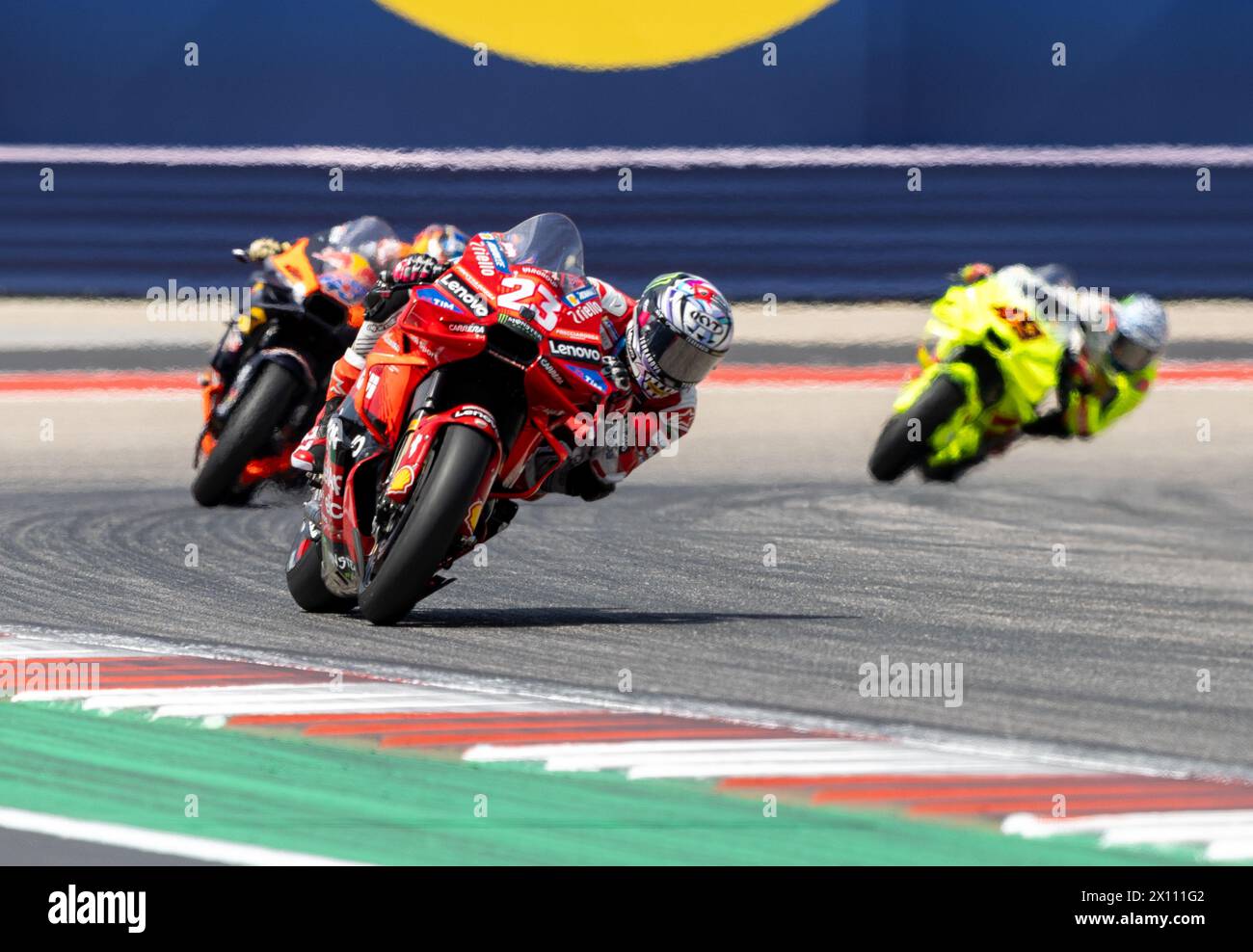 Austin, Stati Uniti. 14 aprile 2024. Il Red Bull Grand Prix of the Americas al Circuit of the Americas di Austin, Texas, il 14 aprile 2024. (Foto di Stephanie Tacy/SIPA USA) credito: SIPA USA/Alamy Live News Foto Stock