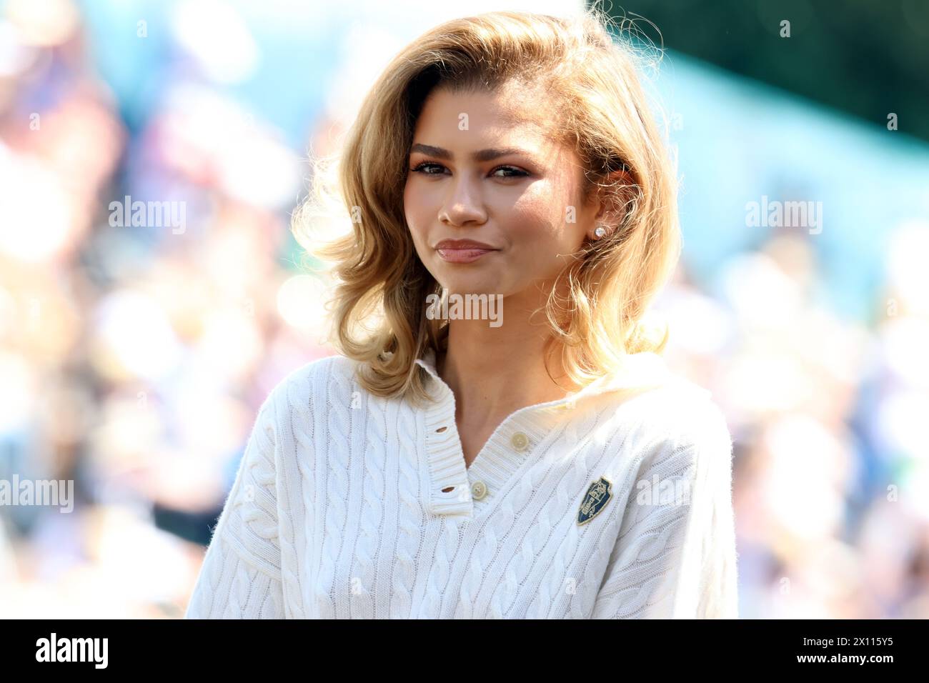 Monaco, Monaco. 13 aprile 2024. Zendaya viene fotografata durante la chiamata "Challengers" al Rolex Monte-Carlo Masters il 13 aprile 2024 a Monaco. 'Challengers' sarà distribuito nei cinema internazionali dal 24 aprile 2024.- Zendaya Maree Stoermer Coleman, attrice e cantante americana. Ha ricevuto vari riconoscimenti, tra cui due Primetime Emmy Awards e un Golden Globe. Immagine e copyright Thierry CARPICO/ATP Images (CARPICO Thierry/ATP/SPP) credito: SPP Sport Press Photo. /Alamy Live News Foto Stock