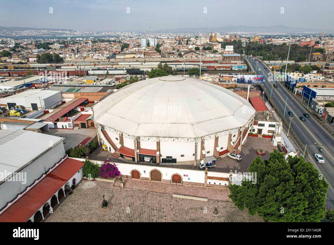 Vista aerea della città di San Luis Potosí nello stato di San Luis Potosí Messico. (Foto di Luis Gutierrez/ Norte Photo) Vista aerea de San Luis Potosí ciudad en el estado San Luis Potosí Messico. (Foto di Luis Gutierrez/Norte Photo) Foto Stock