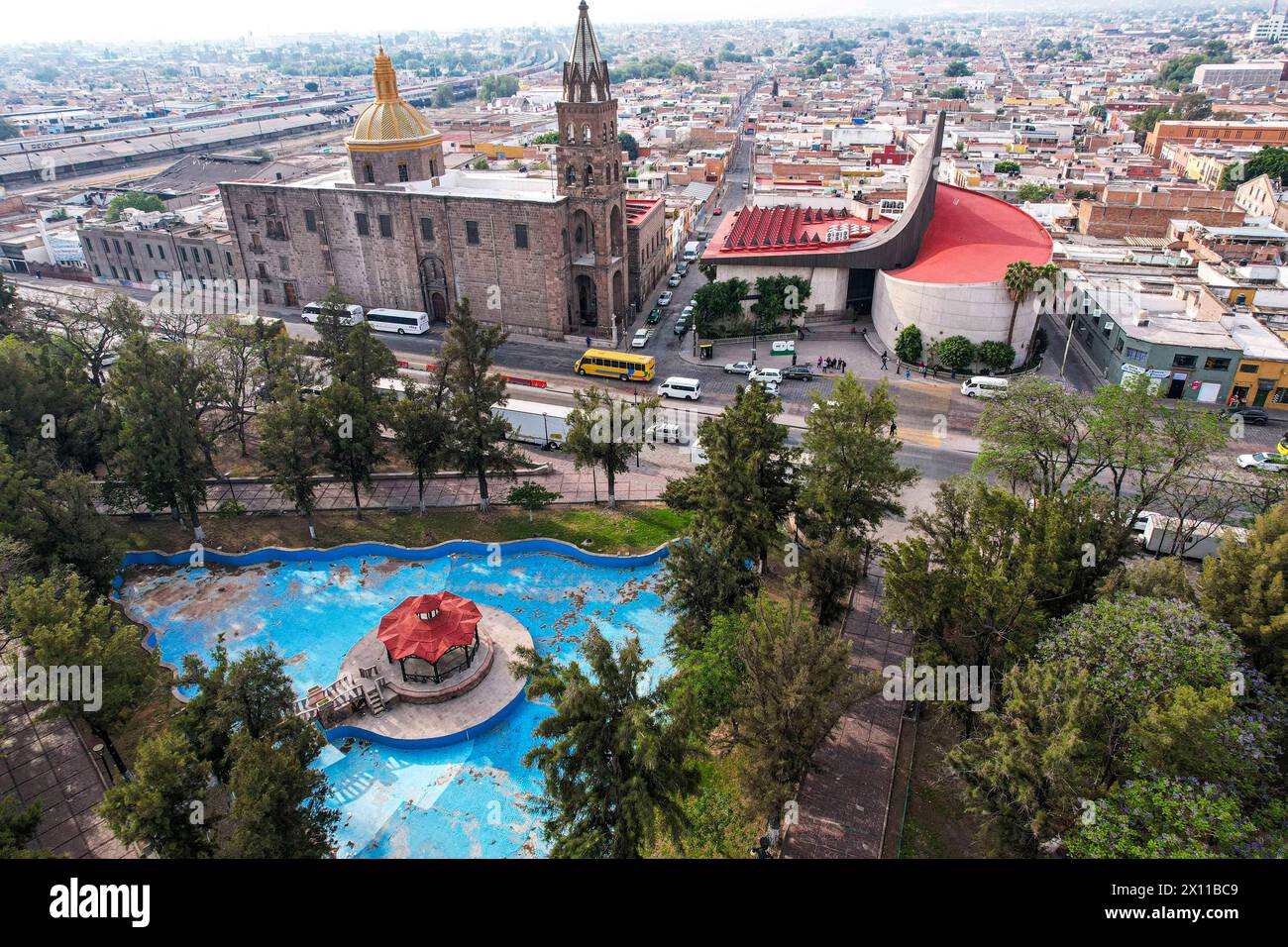 Vista aerea della città di San Luis Potosí nello stato di San Luis Potosí Messico. (Foto di Luis Gutierrez/ Norte Photo) Vista aerea de San Luis Potosí ciudad en el estado San Luis Potosí Messico. (Foto di Luis Gutierrez/Norte Photo) Foto Stock