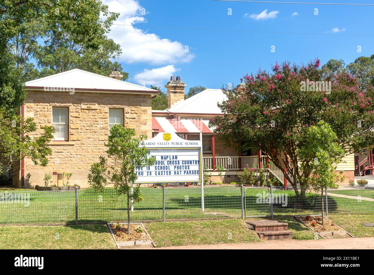 Kangaroo Valley Public School, Moss vale Road, Kangaroo Valley, New South Wales, Australia Foto Stock