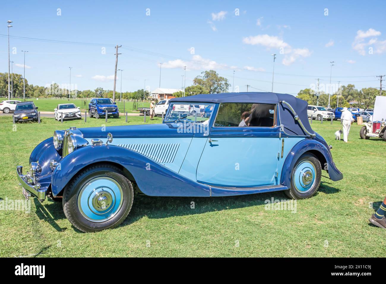 Cabriolet MG della fine degli anni '1930, roadster a due porte e quattro posti, Foto Stock