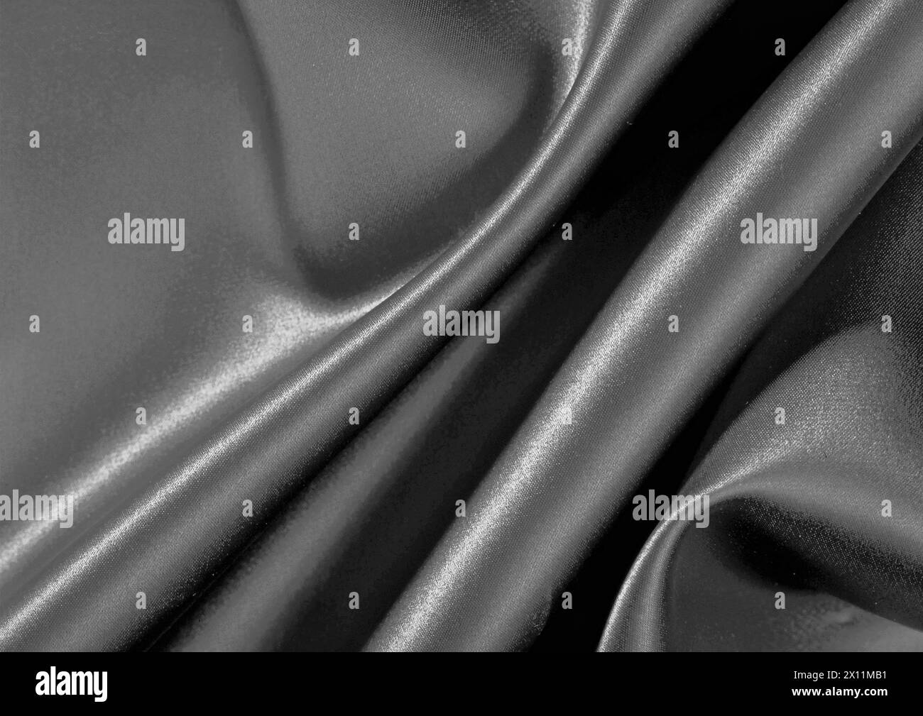 Sfondo in tessuto bianco e nero. Il motivo del materiale naturale copre l'illustrazione 3D. Foto Stock