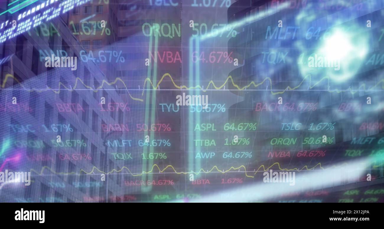 Immagine dell'elaborazione dei dati in ufficio Foto Stock