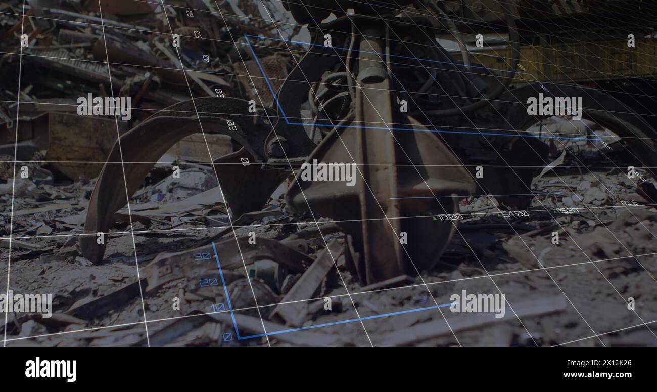 Immagine dell'elaborazione dei dati tramite discarica Foto Stock
