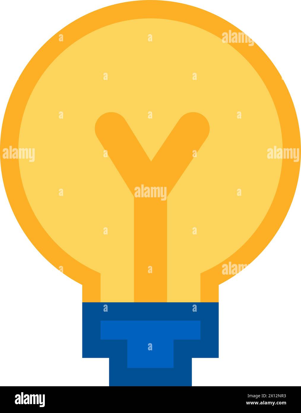 Icona della lampadina elettrica. Soluzione tecnologica innovativa, elemento piatto per processi aziendali per un design moderno e retrò. Immagine vettoriale di colore semplice Illustrazione Vettoriale