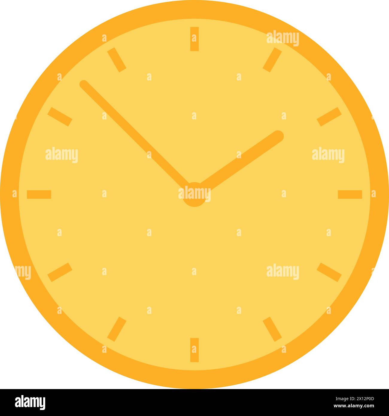 Icona dell'orologio a parete del cerchio. Quadrante di misurazione del cronometro, elemento piatto per processi aziendali per un design moderno e retrò. Pittogramma vettoriale di colore semplice i. Illustrazione Vettoriale