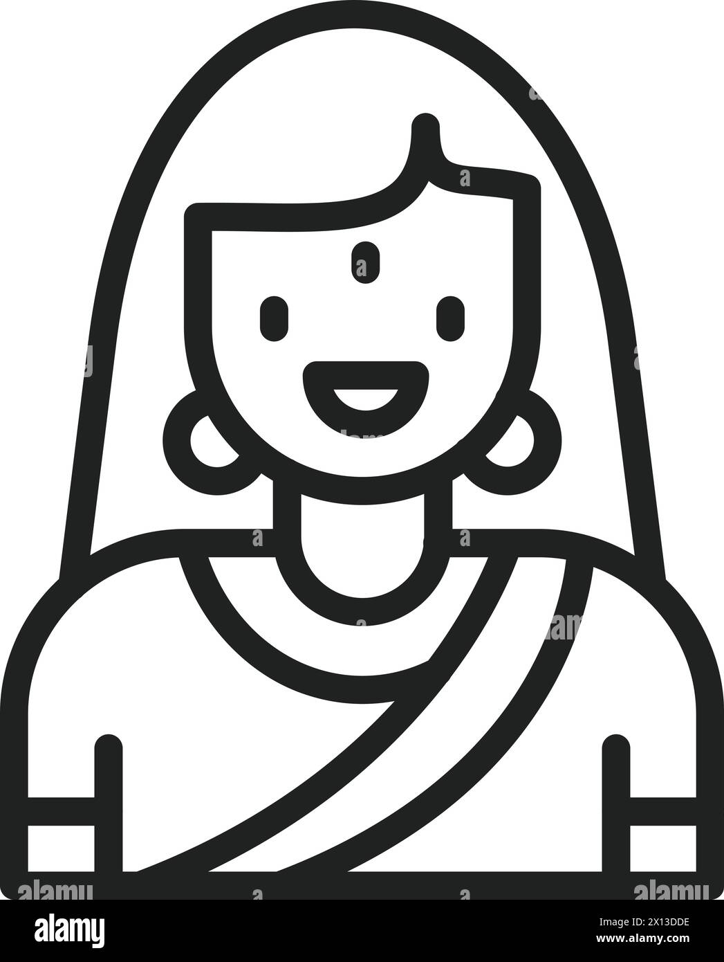 Immagine vettoriale dell'icona donne del villaggio. Illustrazione Vettoriale