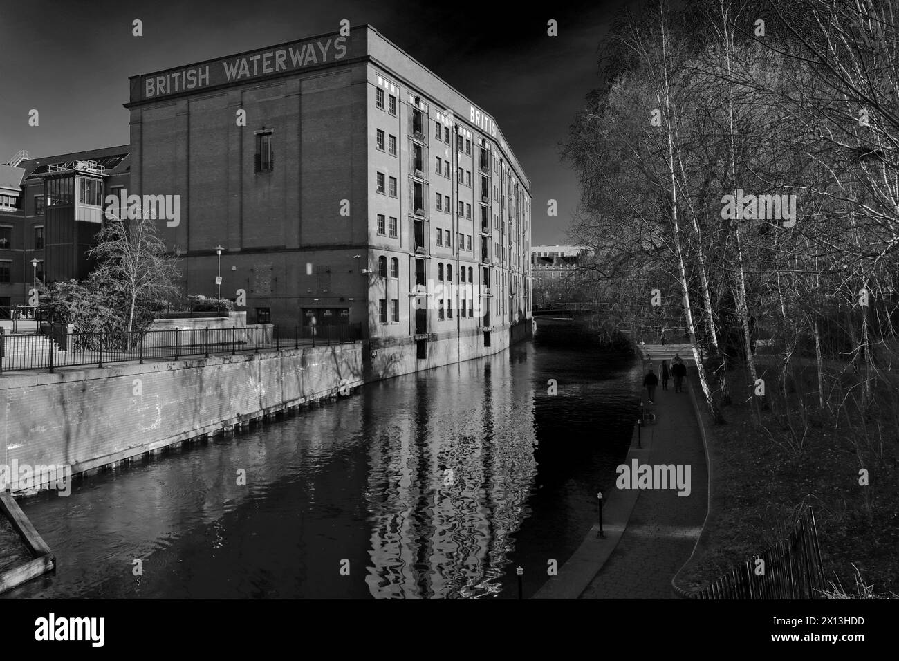 L'edificio dei corsi d'acqua britannici sul Canale di Nottingham e Beeston, Castle Wharf, zona Waterfront della città di Nottingham, Nottinghamshire, Inghilterra, Regno Unito Foto Stock