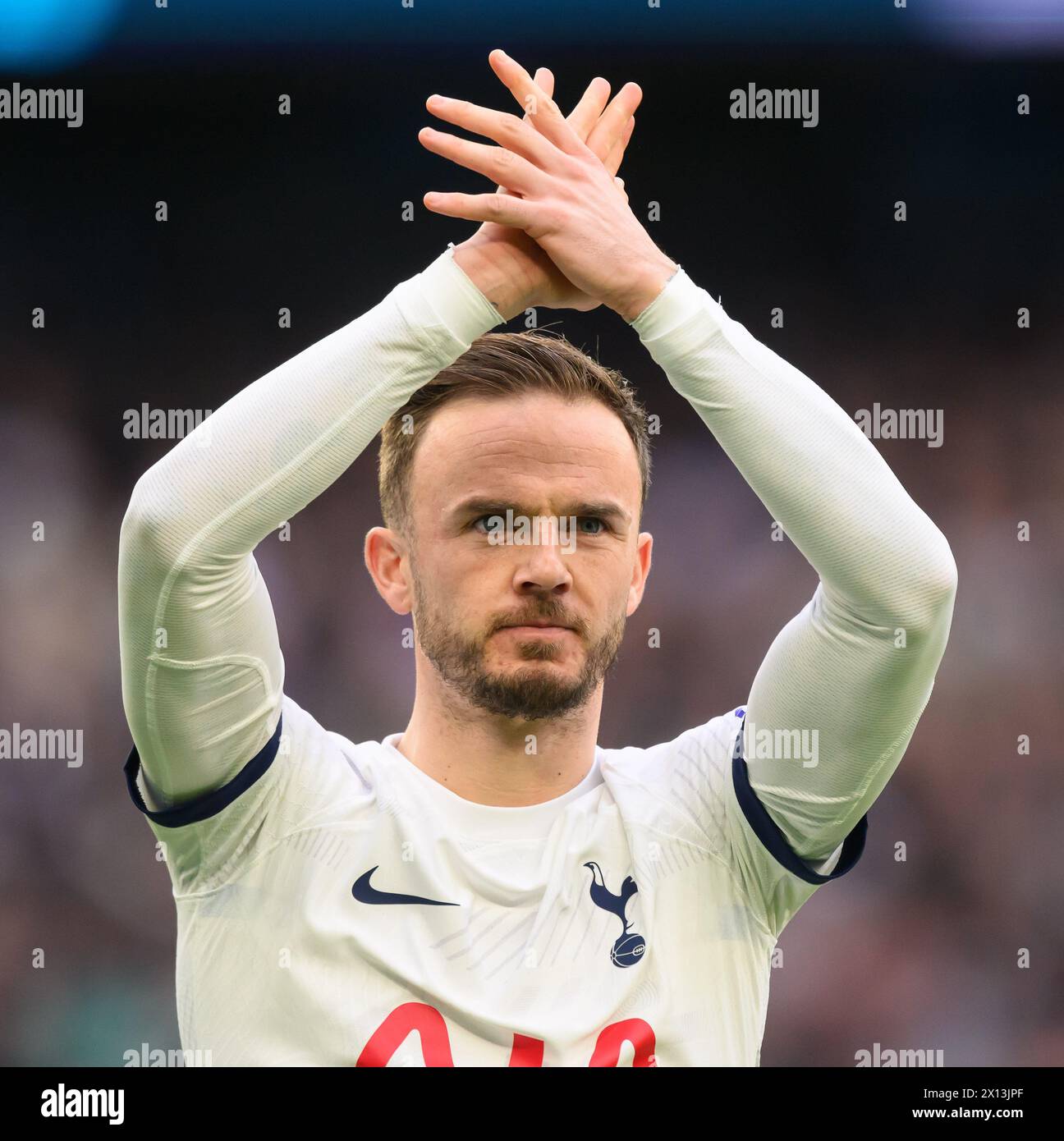 7 aprile 2024 - Tottenham Hotspur V Nottingham Forest - Premier League - Tottenham Hotspur Stadium. James Maddison in azione. Foto : Mark Pain / Alamy Live News Foto Stock