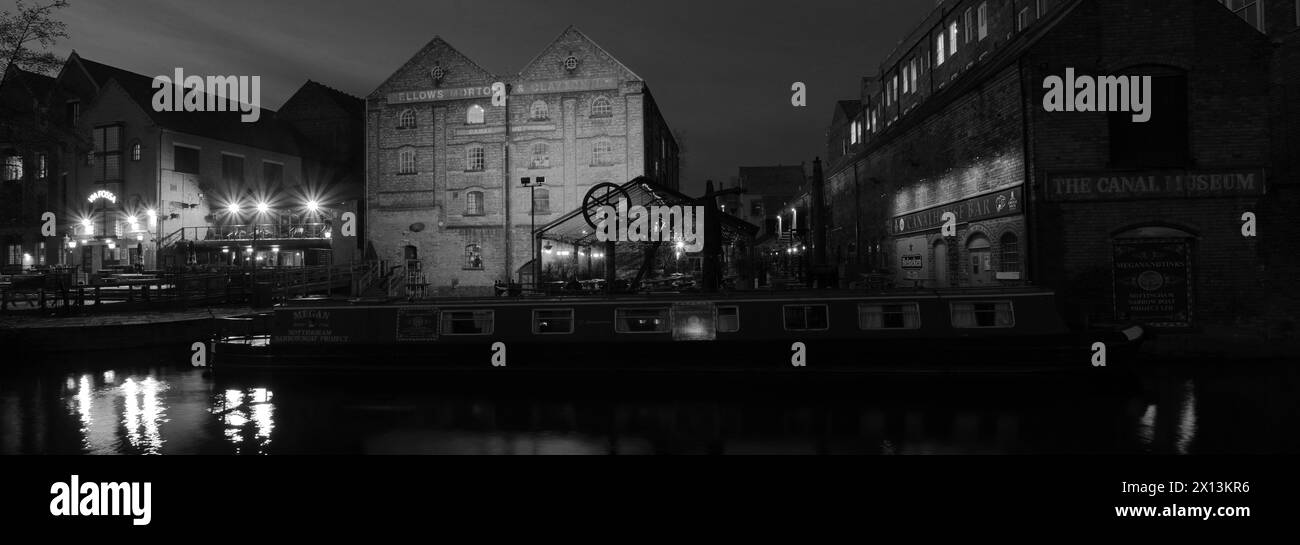 Nottingham e Beeston Canal, Castle Wharf, Waterfront area della città di Nottingham, Nottinghamshire, Inghilterra, Regno Unito Foto Stock
