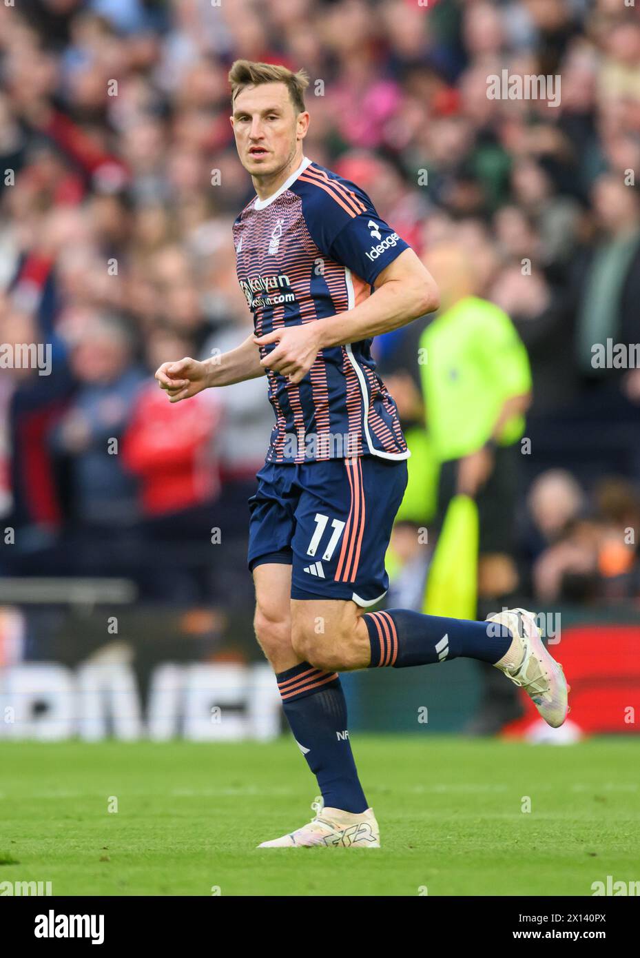 Londra, Regno Unito. 7 aprile 2024. 7 aprile 2024 - Tottenham Hotspur V Nottingham Forest - Premier League - Tottenham Hotspur Stadium. Chris Wood in azione. Crediti immagine: Mark Pain/Alamy Live News Foto Stock