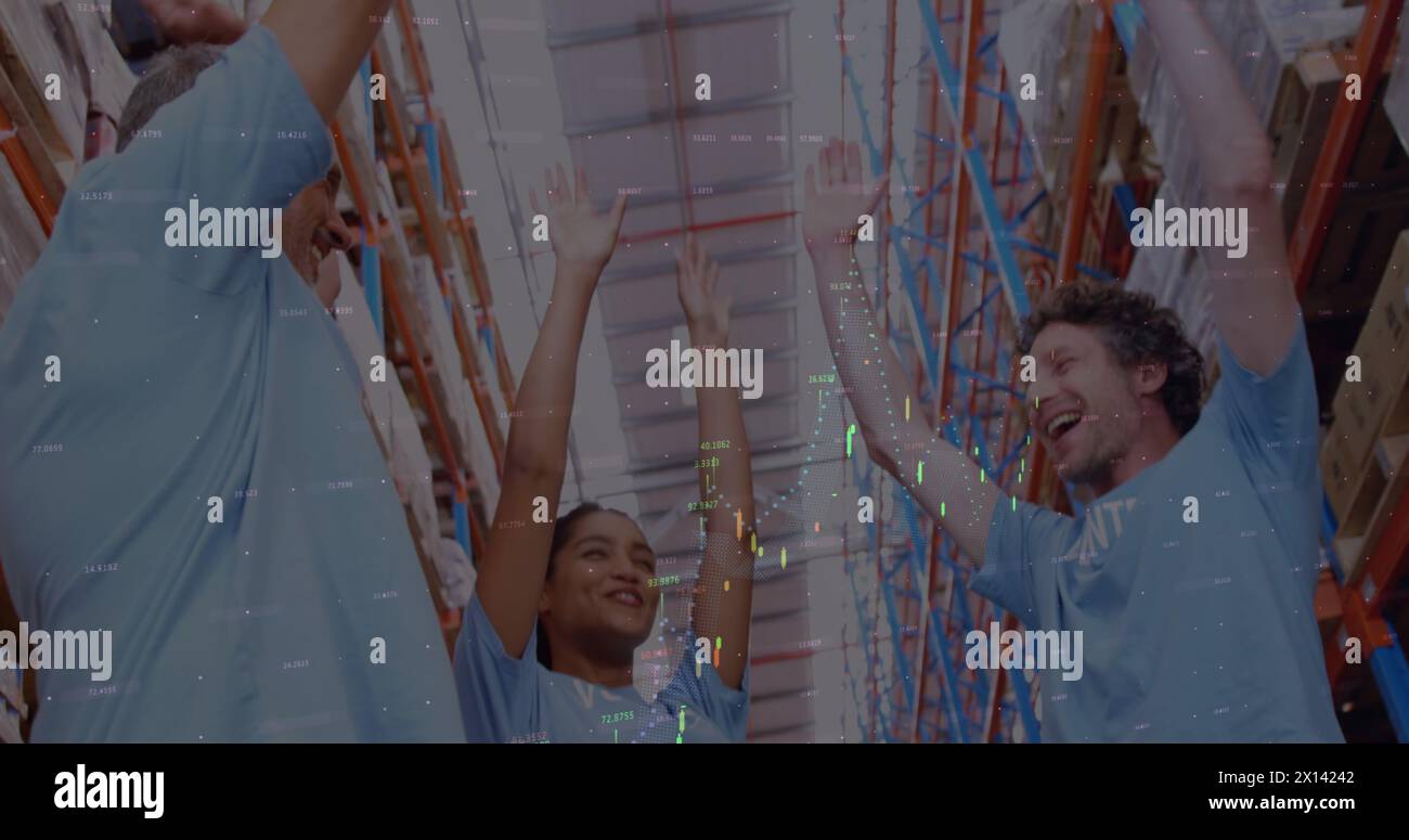 Immagine del trattamento dei dati su diversi volontari Foto Stock