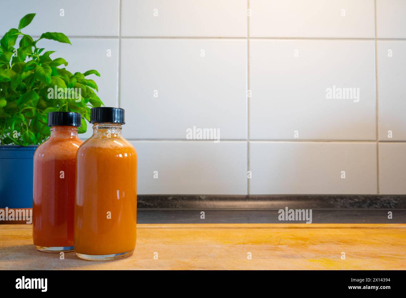 Succhi sani a base di verdure. Foto Stock