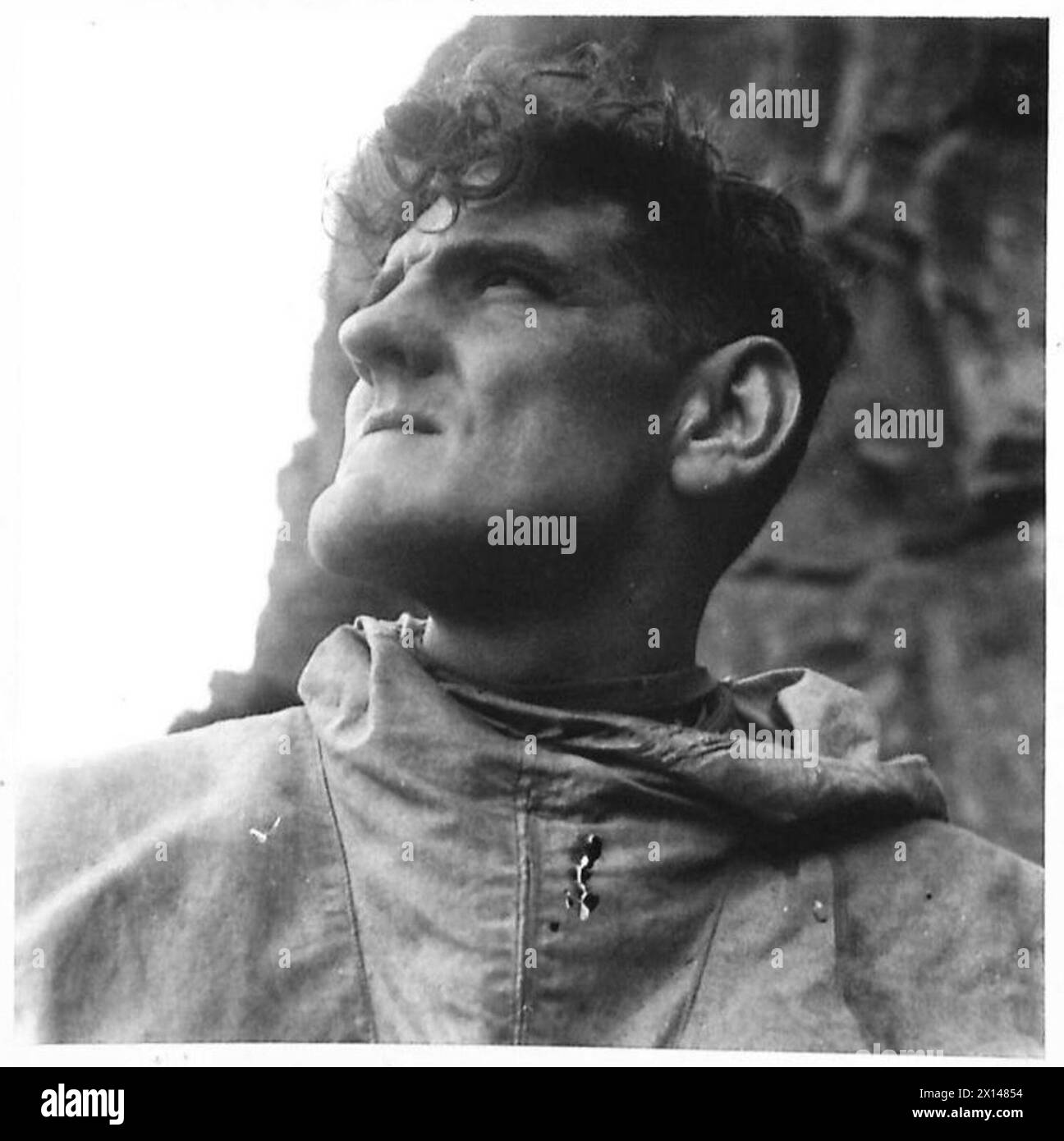 M.K. Waters privato della Rhondda Valley, Yorkshire, prestò servizio nell'esercito britannico; minatore durante la pace. Foto Stock