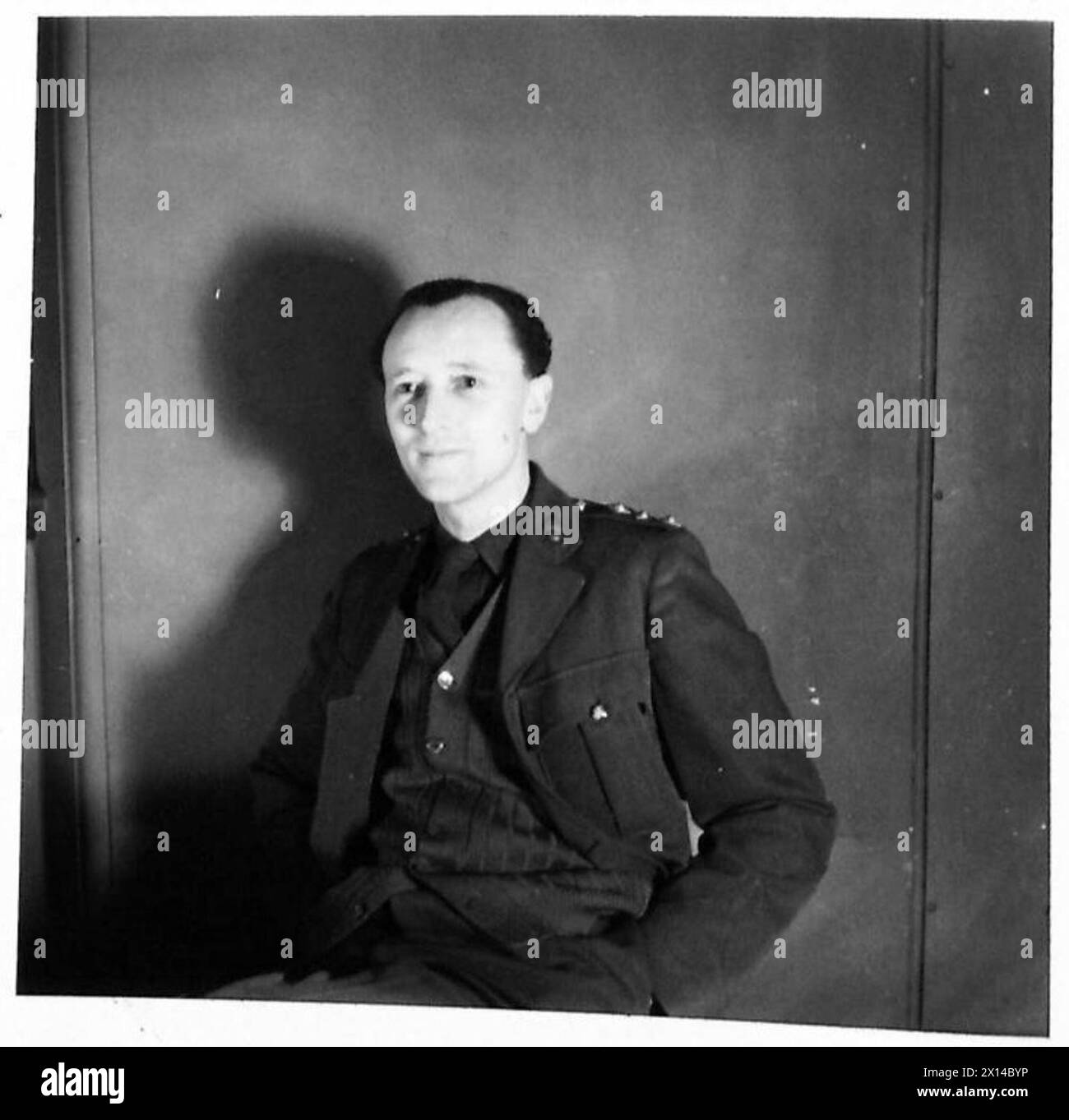 Ritratto del maggiore F. Stroud di M.I.1.m, British Army. Foto Stock