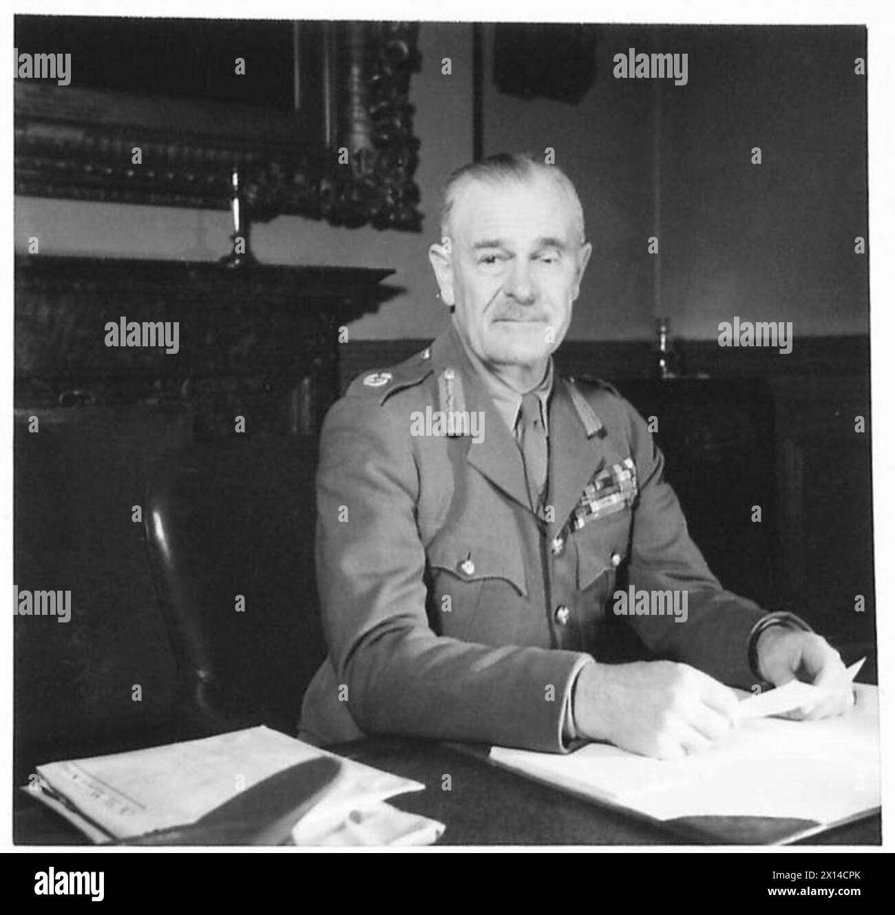 Panoramica generale delle operazioni e delle attività dell'esercito britannico in Gran Bretagna durante il 1939-1945 Foto Stock