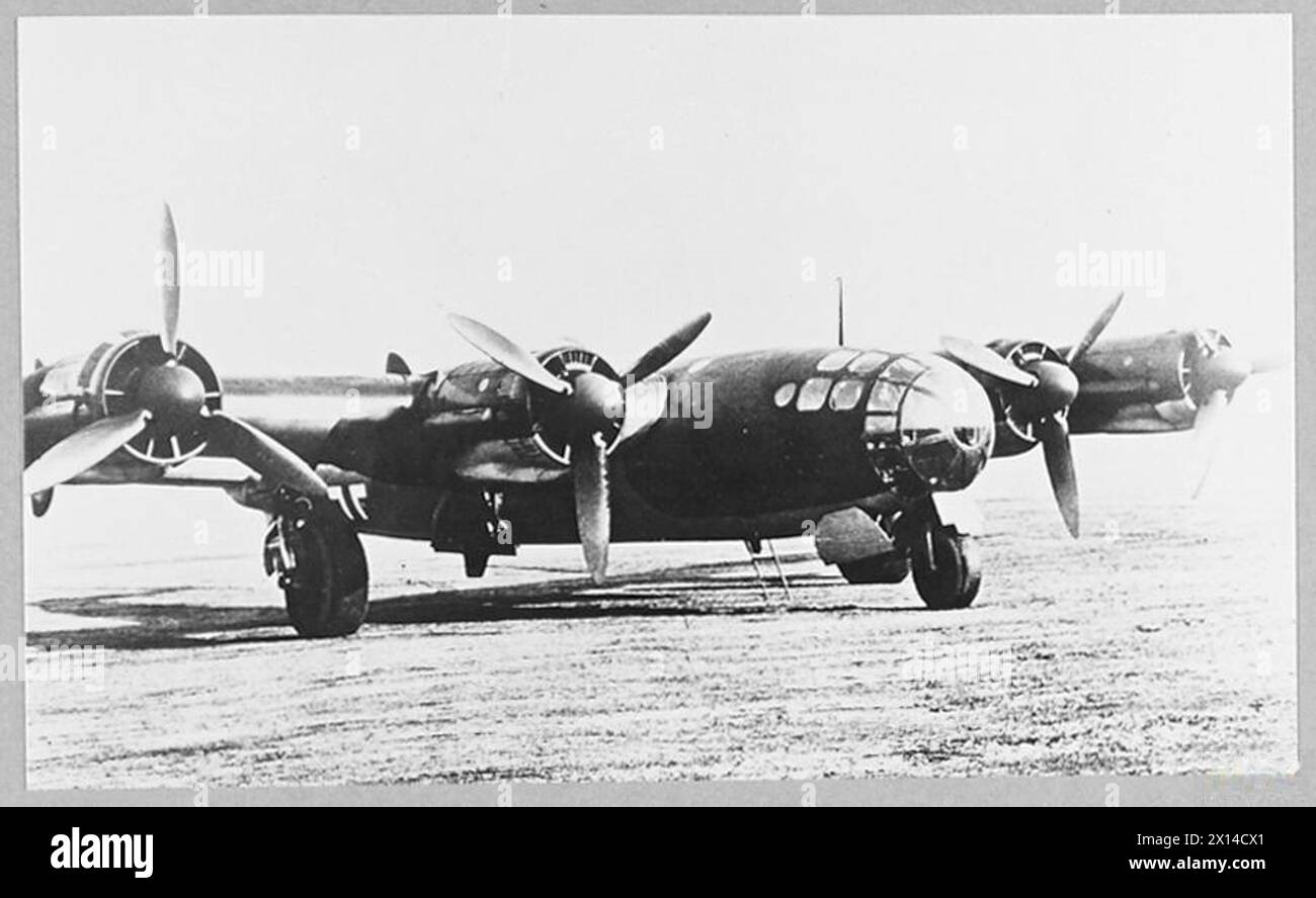 GERMANYS RECENTI AEROMOBILI E MOTORI AERONAUTICI - immagine pubblicata 1945 spettacoli - me. 164 velivoli a lungo raggio con motori Jumo 211 Royal Air Force Foto Stock