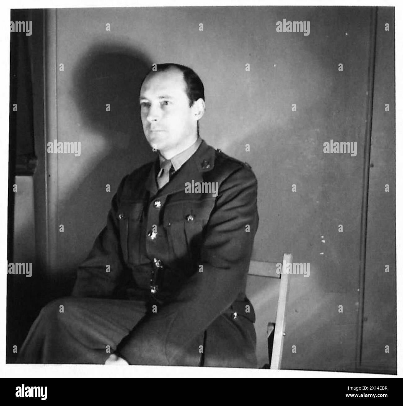 Ritratto del maggiore D.C. Morley, M.I.1.m, un ufficiale dell'esercito britannico. Foto Stock