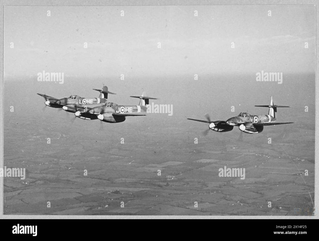 Westland Whirlwind in volo, illustrando il design, l'armamento e le capacità operative di questo aereo della Royal Air Force durante la seconda guerra mondiale Foto Stock