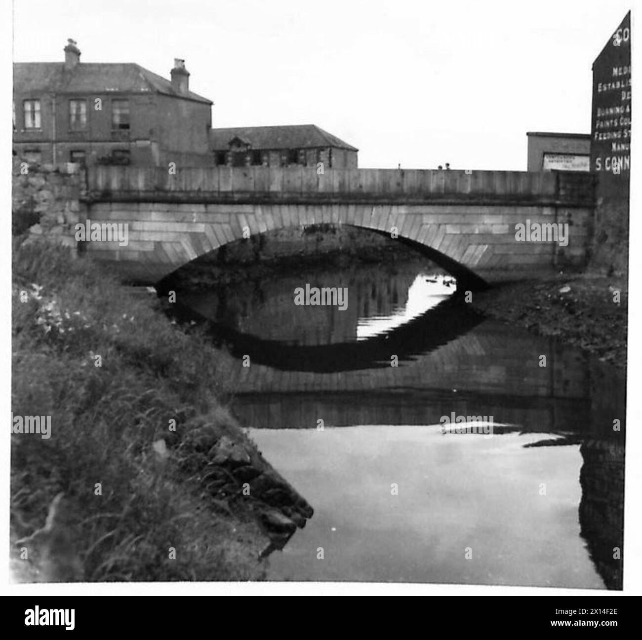 Ballybutt Bridge vicino a Newry è mostrato come parte delle operazioni o infrastrutture dell'esercito britannico. Foto Stock