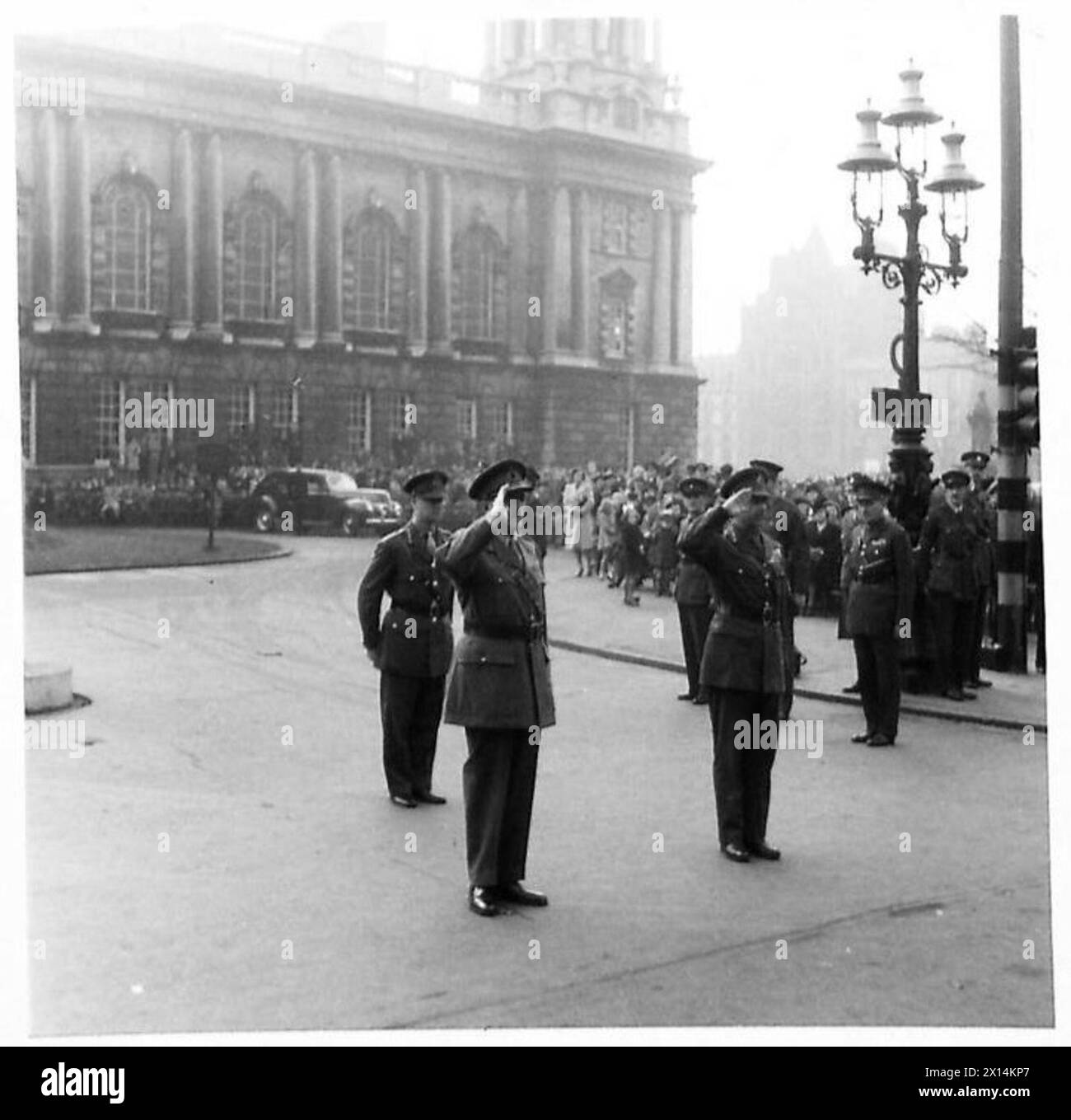 I marescialli Alexander e Brooke visitano l'Irlanda del Nord per assistere alla presentazione della Freedom of Belfast. Foto Stock