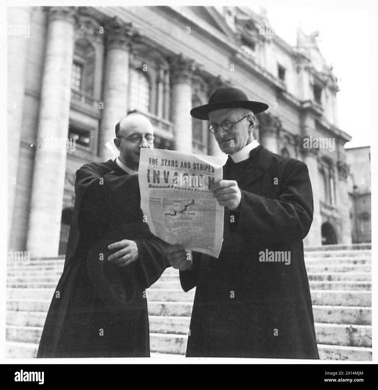 Monsignor Pio Rossignani, segretario privato del Papa e parente dell'ex Papa, è mostrato a Roma. Foto Stock