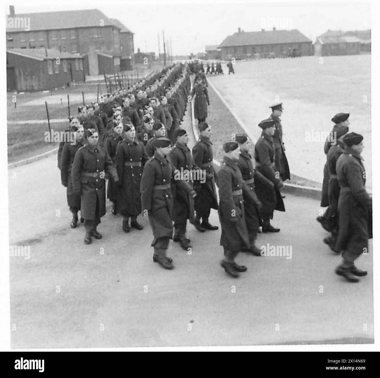 Il battaglione dei Royal Irish Fusiliers parte a seguito di un evento cerimoniale noto come Shamrock Parade. Foto Stock