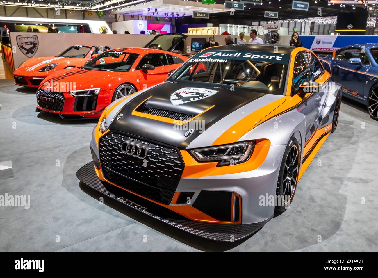 Audi RS3 LMS MTM Tuning auto sportiva al 87° Salone Internazionale dell'automobile di Ginevra. Svizzera - 8 marzo 2017. Foto Stock
