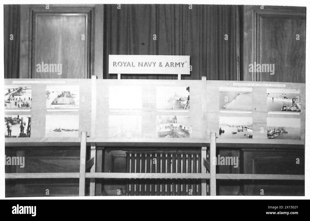 Una serie di fotografie della Mulberry Exhibition presso l'Institute of Civil Engineers di Londra. Foto Stock