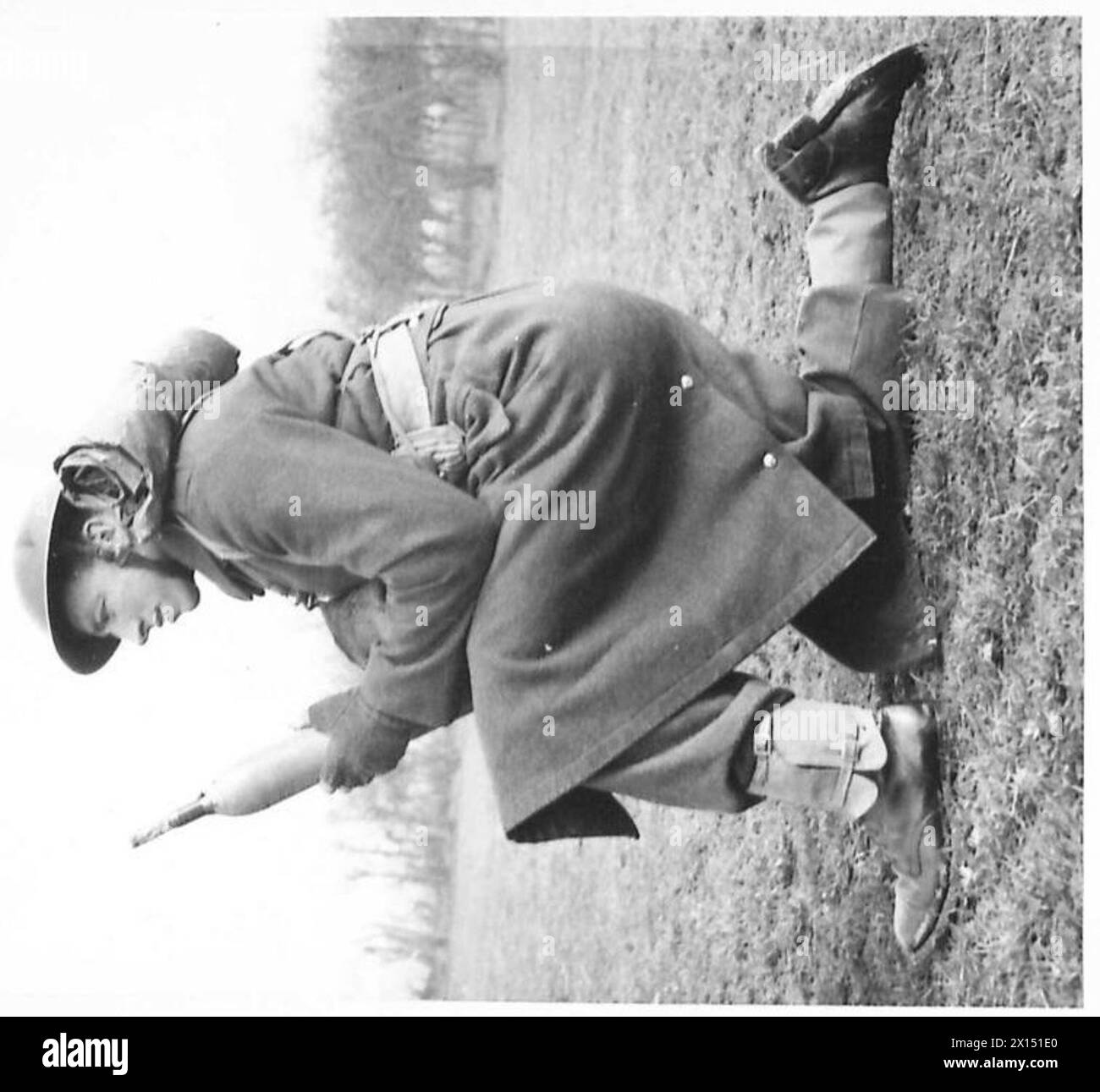 Gunner Hanson, ex portiere dei Bolton Wanderers, in uniforme britannica. Foto Stock