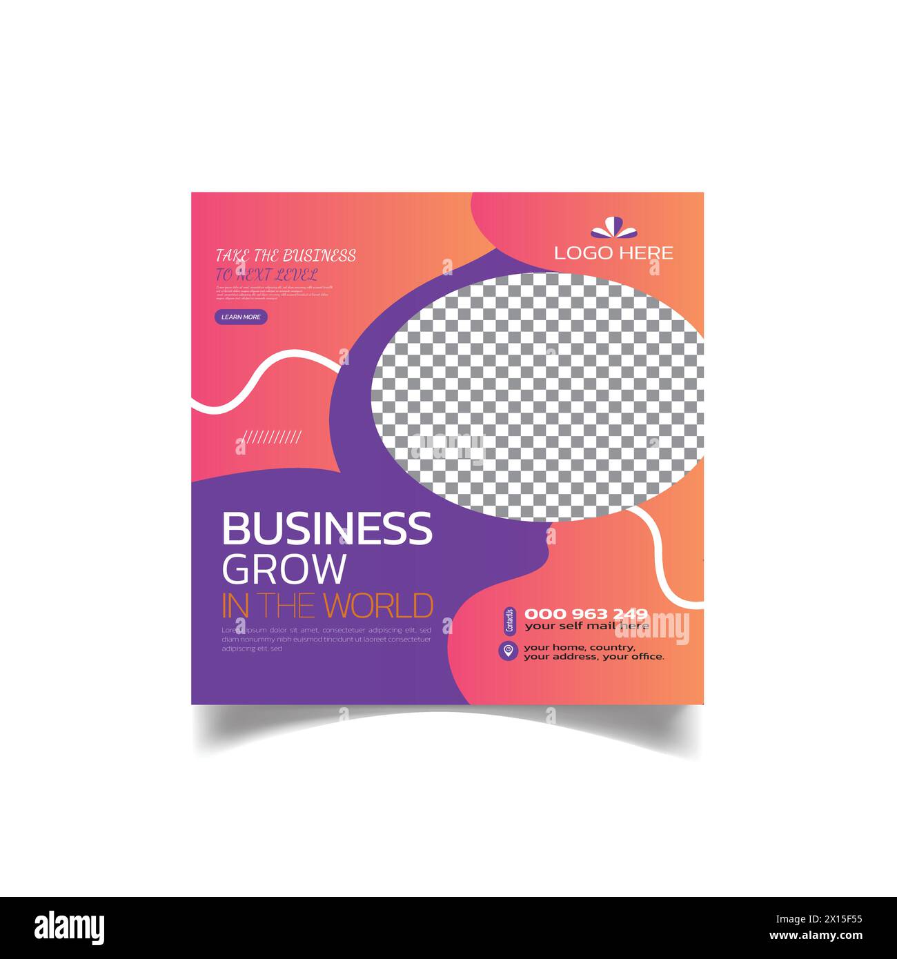 Social Media Post Design e Digital Marketing Agency Illustrazione Vettoriale