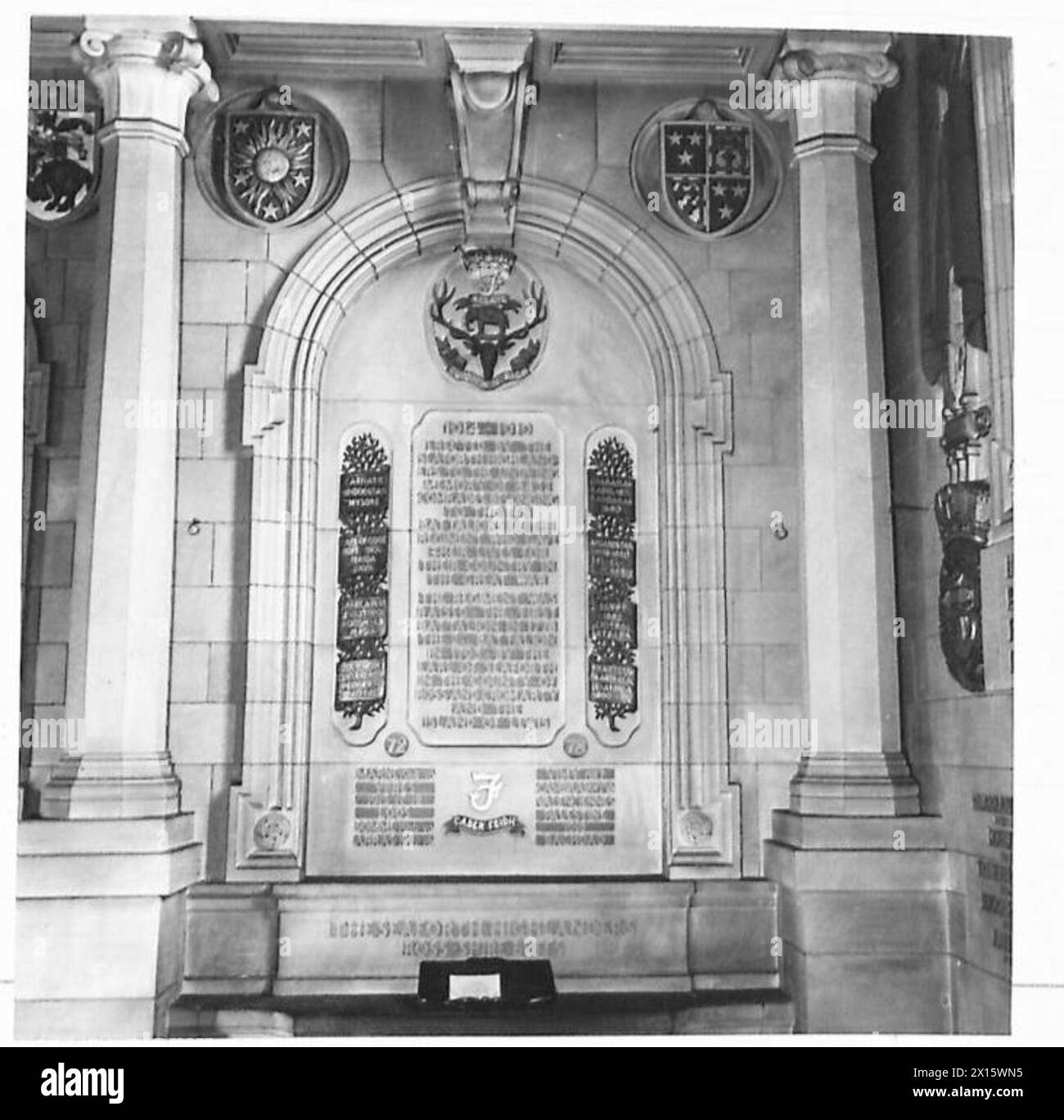 Il Seaforth Highlander's Memorial Bay fa parte del Scottish National War Memorial presso il Castello di Edimburgo, per commemorare i soldati caduti. Foto Stock
